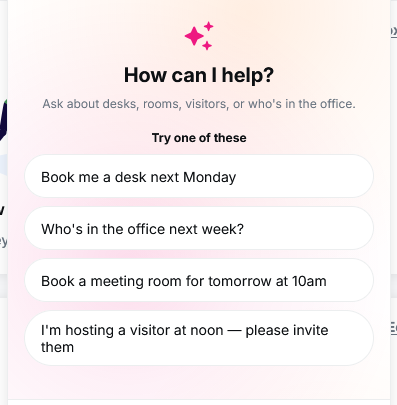 A screenshot with suggested questions to ask AI.
